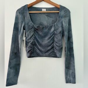 NEW Wilfred Aritzia Lydia long sleeve blue/granite top sz small